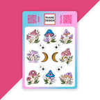 Planche de stickers champignons