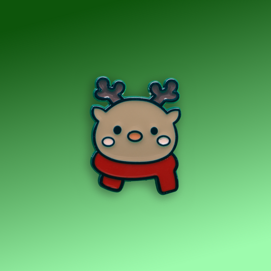 Festive Reindeer Enamel Pin