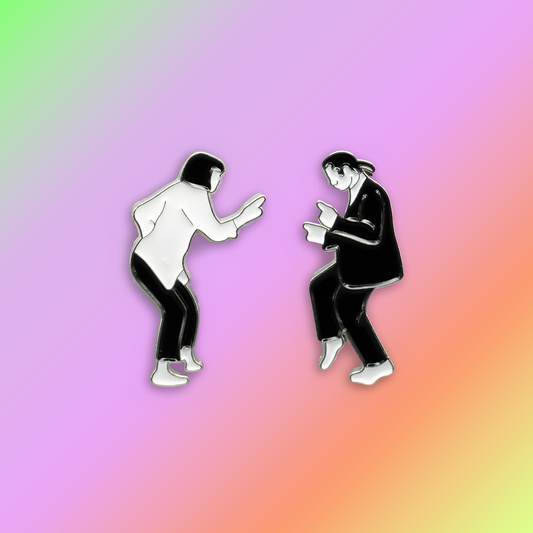 Iconic Pulp Fiction Dance Enamel Pin Set