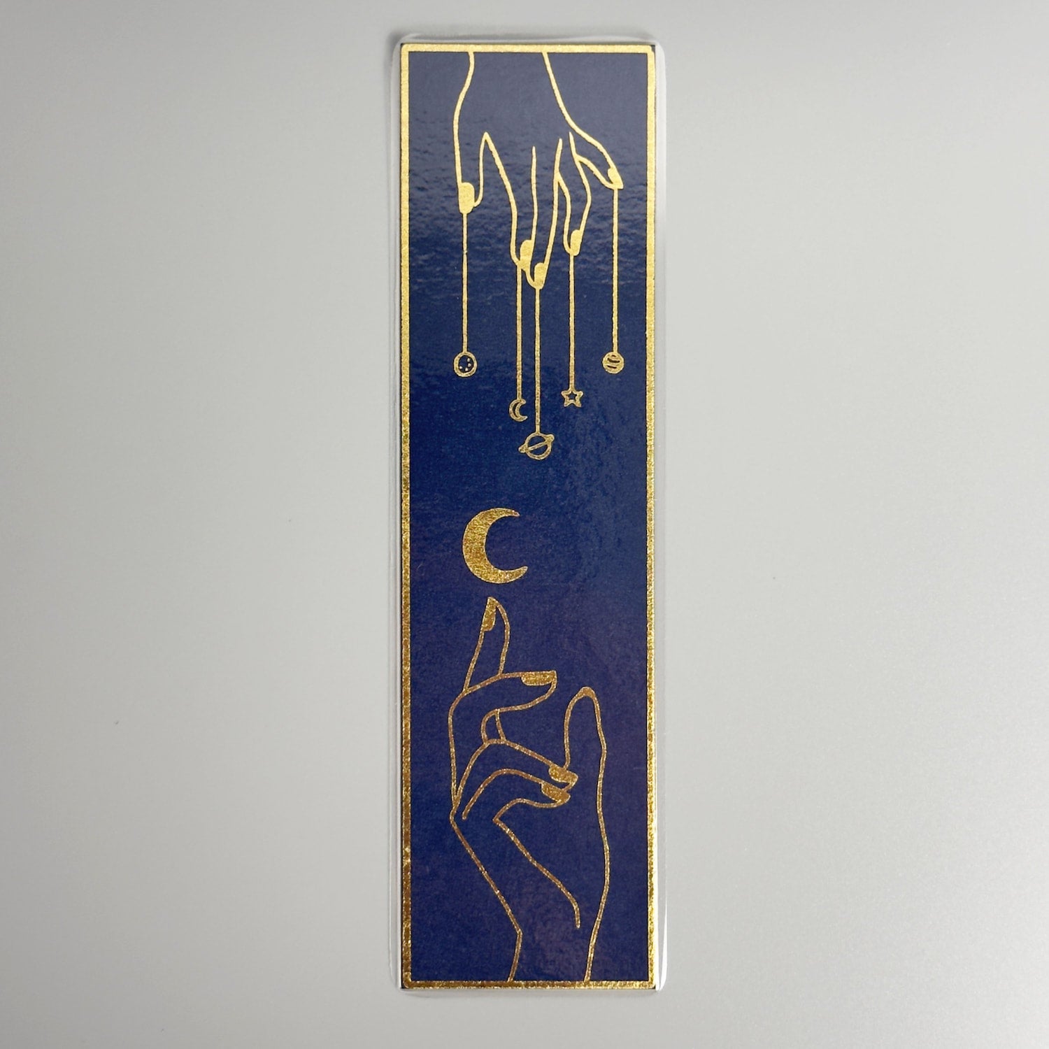 Holografisches Lesezeichen – Tarot-Stil Sonne- und Mond-Magie!