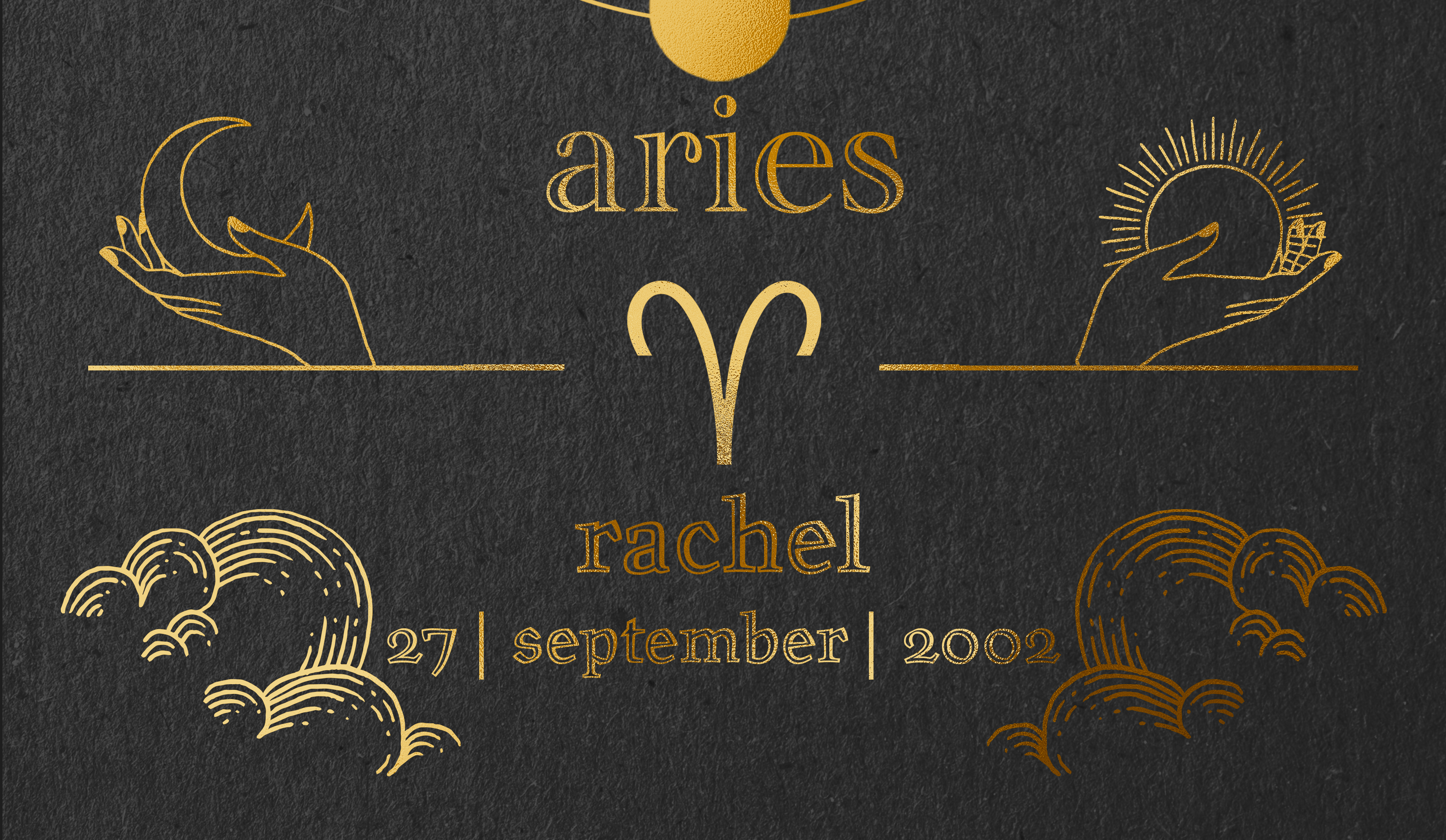 Aries Zodiac Foil Print