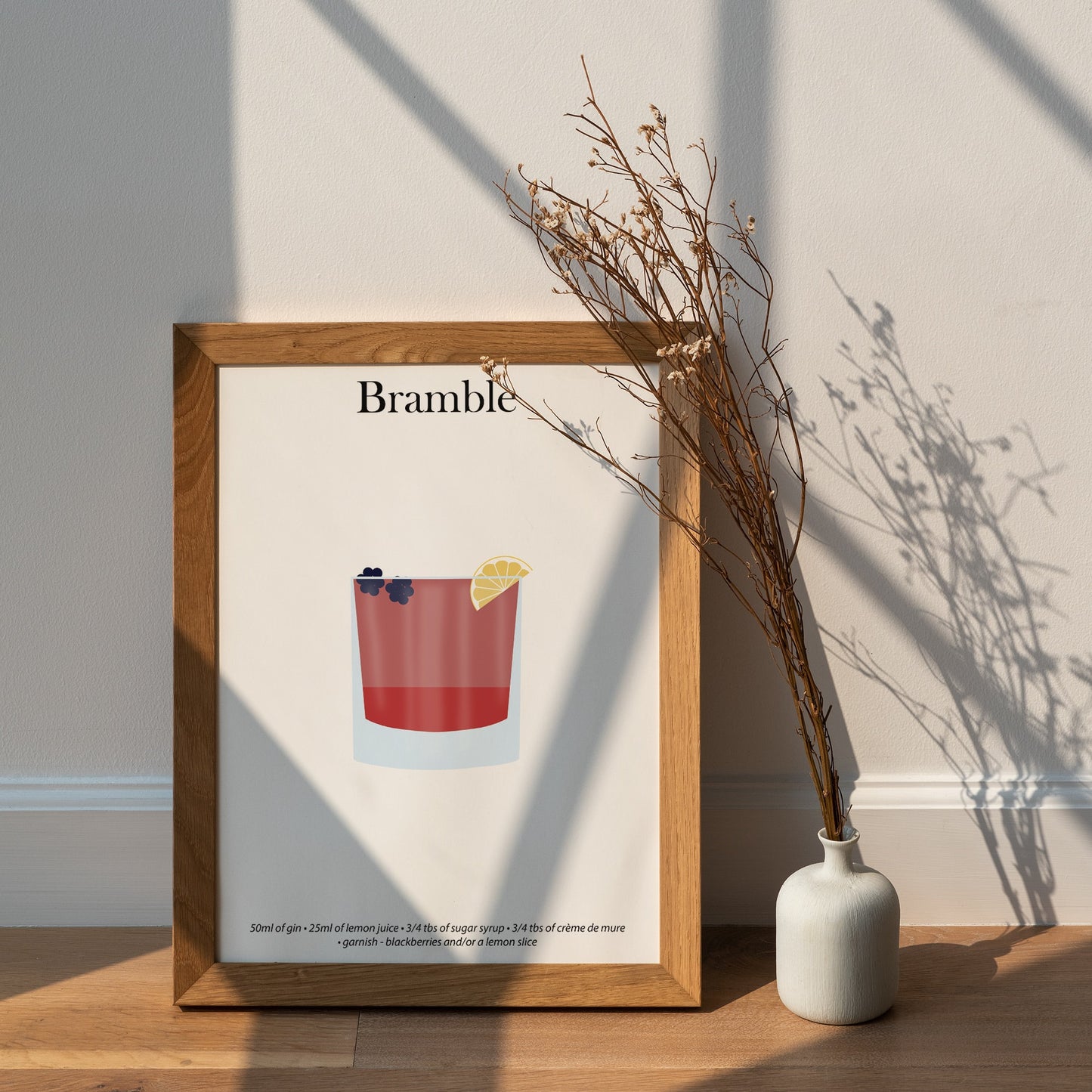 Bramble Cocktail Print - Elevate Your Home Bar with Artistic Flair!