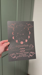 Aquarius Zodiac Foil Print